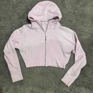 Lululemon Light Pink cropped scuba Zip-Up